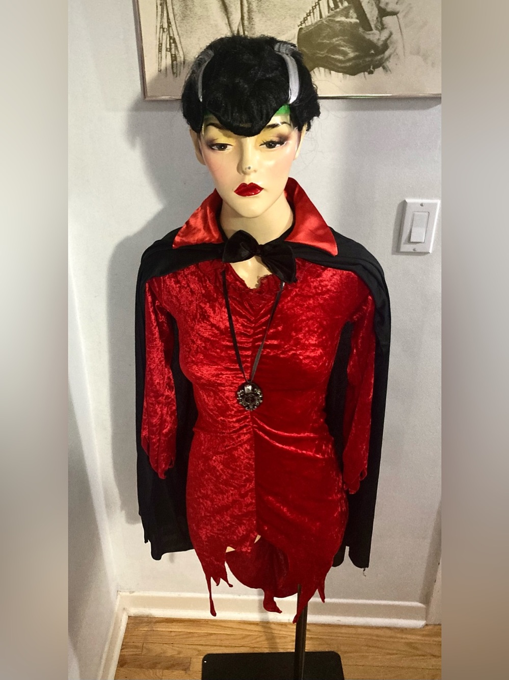 Traditional Vampire / Dracula 9pc Halloween Costume - Youth or petite adult